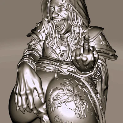 STL Pháp Sư Nụ Cười Bị Nguyền | Spellcaster Dâm Đãng | Figure Resin Chi Tiết Cao