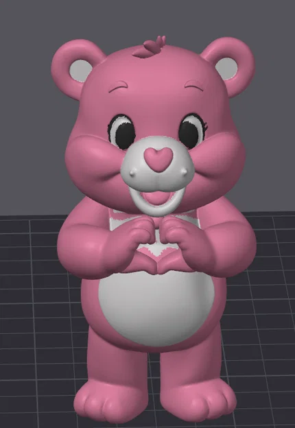 Mô hình 3D Chú Gấu Hồng Tình Yêu (Pink Love Bear) cực xinh xắn - Image 2