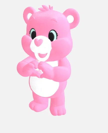 Mô hình 3D Chú Gấu Hồng Tình Yêu (Pink Love Bear) cực xinh xắn - Image 4