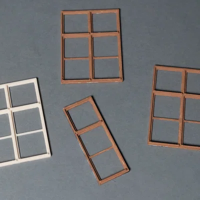 Bộ file 3D cửa sổ và cửa chính mô hình nhà phố tỷ lệ 1:35