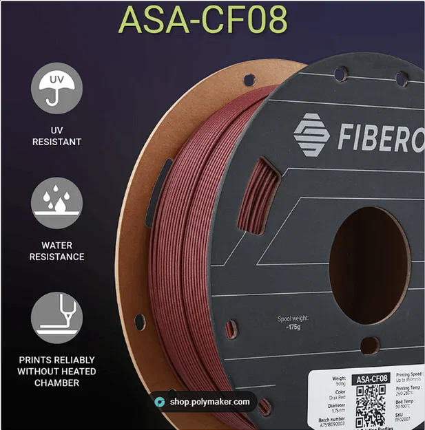 Thiết lập in tối ưu cho PolyMaker Fiberon ASA-CF trên Centauri Carbon - Image 1