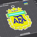 Mặt dây chuyền huy hiệu Argentina cho fan bóng đá - File in 3D - Thumbnail 1