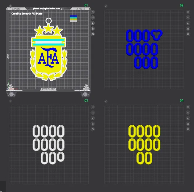 Mặt dây chuyền huy hiệu Argentina cho fan bóng đá - File in 3D - Image 2