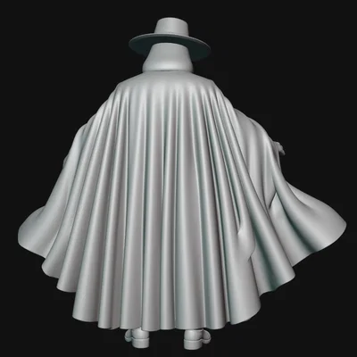 Mô hình 3D nhân vật V (V for Vendetta) chi tiết sắc nét