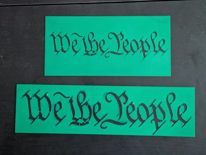 Stencil “We the People” (font gốc) – bản 25cm - Image 1