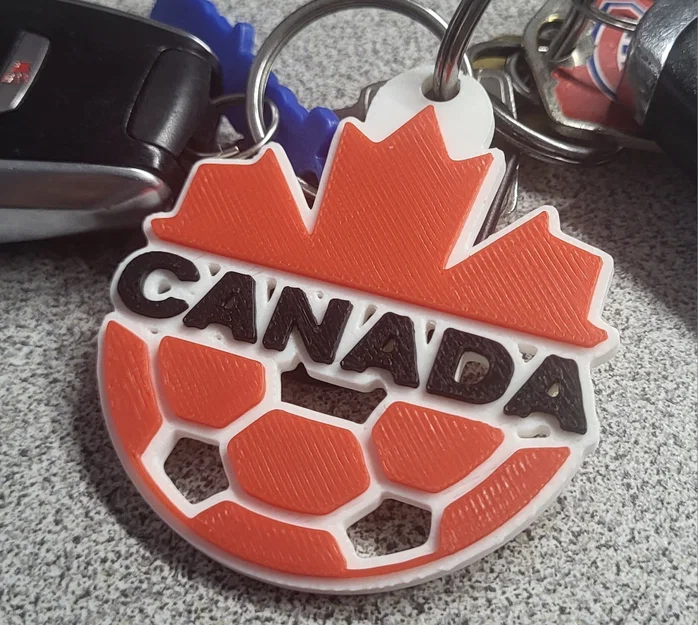 Móc khóa bóng đá Canada: Mẫu in 3D độc đáo cho fan hâm mộ - Image 1