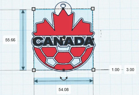 Móc khóa bóng đá Canada: Mẫu in 3D độc đáo cho fan hâm mộ - Image 2