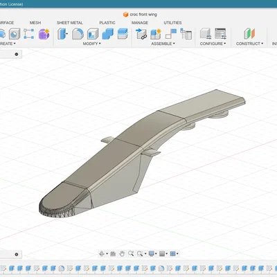 Cánh gió trước F1 cho dép Crocs - Mẫu in 3D trang trí độc đáo