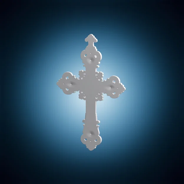 Thánh Giá Tôn Giáo Chạm Khắc Cầu Kỳ (Ornate Religious Cross) - Image 4