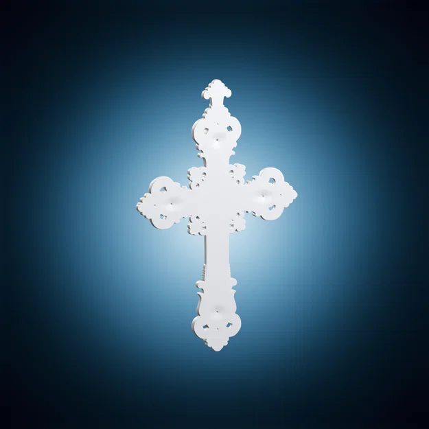 Thánh Giá Tôn Giáo Chạm Khắc Cầu Kỳ (Ornate Religious Cross) - Image 5