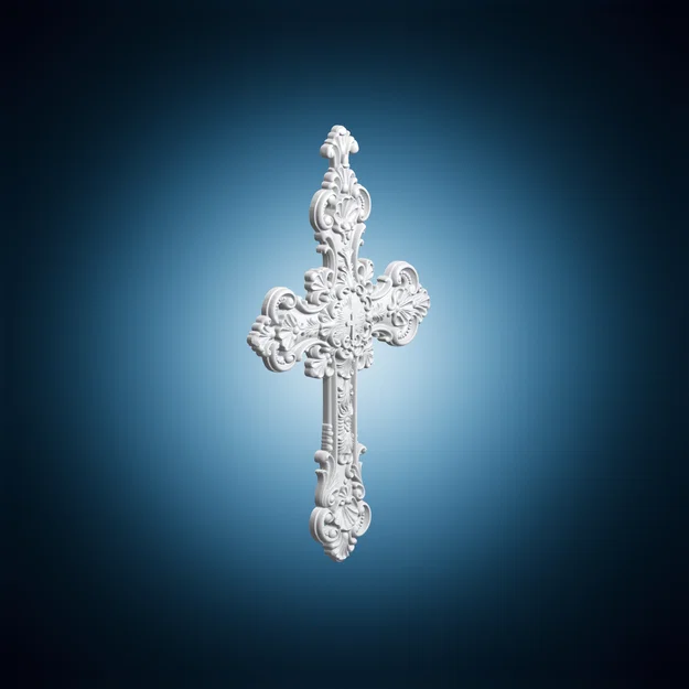 Thánh Giá Tôn Giáo Chạm Khắc Cầu Kỳ (Ornate Religious Cross) - Image 6