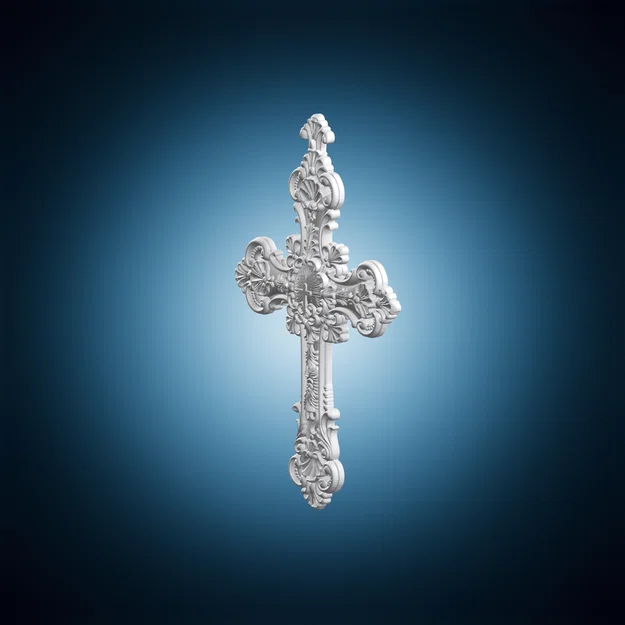 Thánh Giá Tôn Giáo Chạm Khắc Cầu Kỳ (Ornate Religious Cross) - Image 8