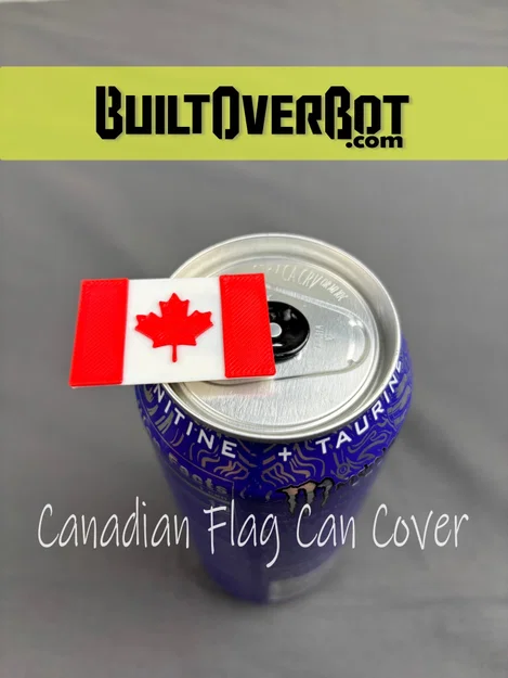 Nắp đậy lon soda cờ Canada (Canadian Flag Soda Can Cover) - Image 1