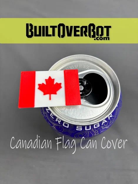 Nắp đậy lon soda cờ Canada (Canadian Flag Soda Can Cover) - Image 2
