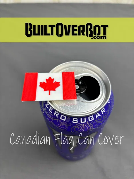 Nắp đậy lon soda cờ Canada (Canadian Flag Soda Can Cover) - Image 3