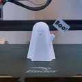 Mô hình chú ma đáng yêu cầm bảng (Ghost with a Sign) để bàn - Thumbnail 2
