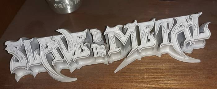 Slave To The Metal – Bảng chữ Heavy Metal dạng cong quét - Image 1