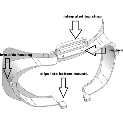 Facial Interface thay thế cho PSVR2, tùy chọn tích hợp top-strap