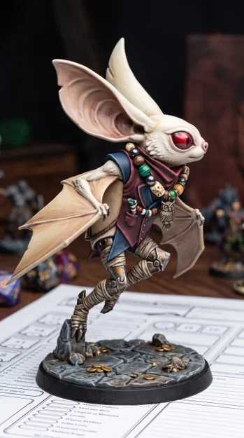 Mô hình Dơi Sưu Tầm Beaded Hoarder Bat cho game RPG và trưng bày - Image 1