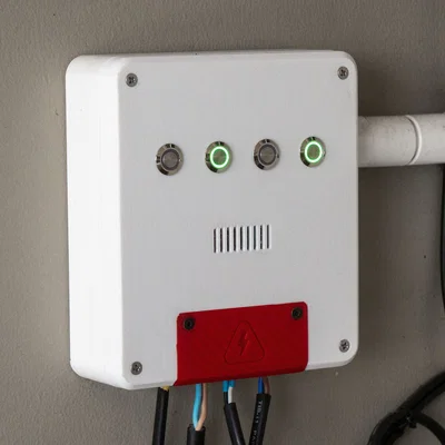 Nắp trước nút nhấn chống nước có đèn cho vỏ ESP32 relay 4 kênh