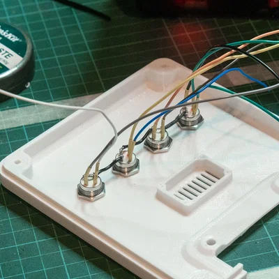 Nắp trước nút nhấn chống nước có đèn cho vỏ ESP32 relay 4 kênh