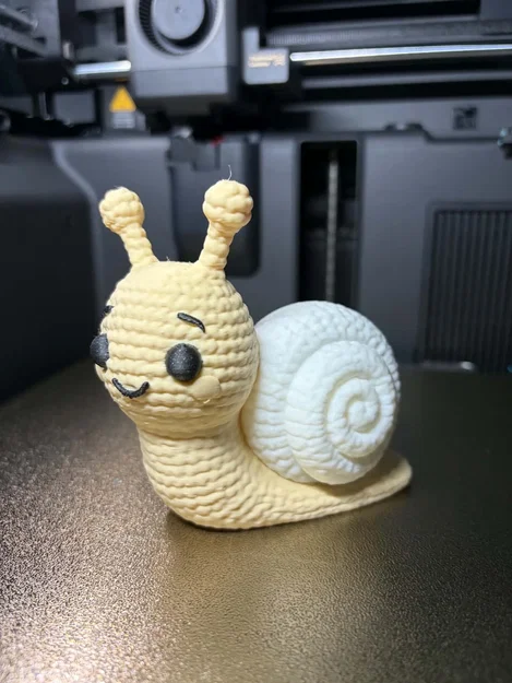Mẫu 3D In Ốc Sên Crochet Đan Len Dễ Thương (Cute Knitted Crochet Snail) - Image 2