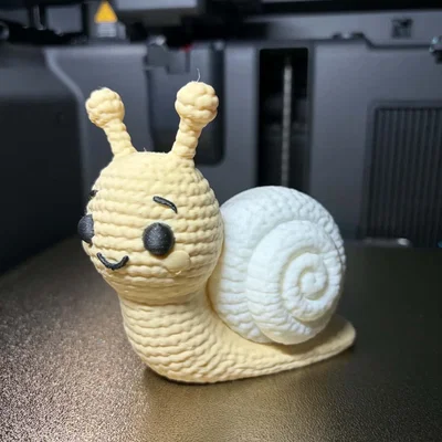 Mẫu 3D In Ốc Sên Crochet Đan Len Dễ Thương (Cute Knitted Crochet Snail)