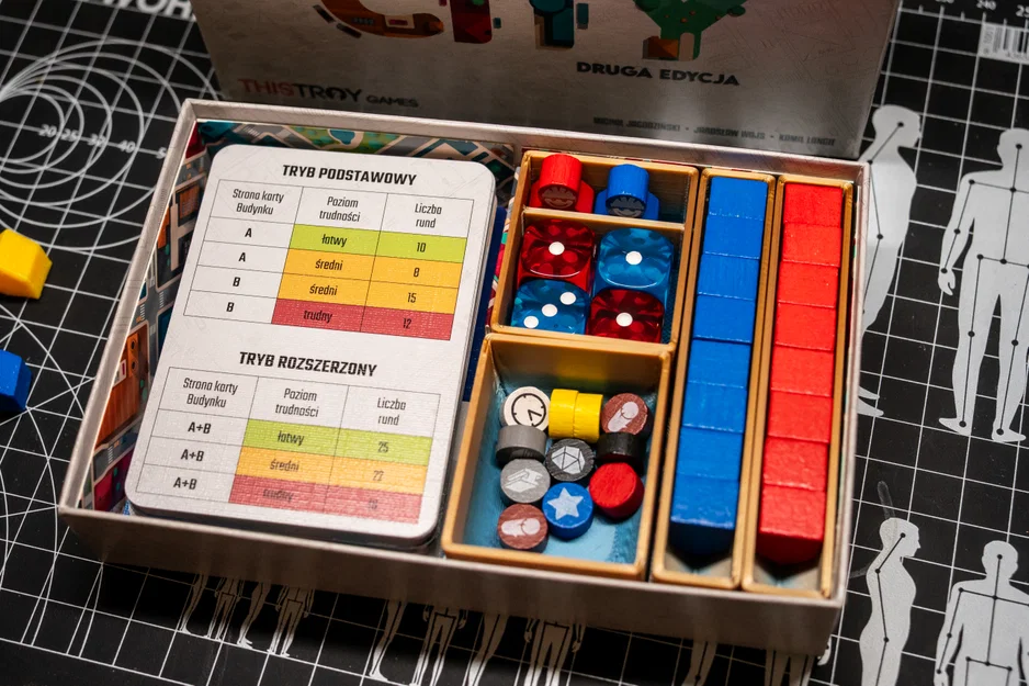 Bộ khay nhựa in 3D cho Micro City Game Organizer v2 - Image 1