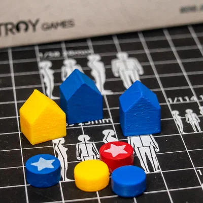 Bộ khay nhựa in 3D cho Micro City Game Organizer v2