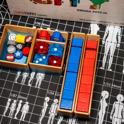 Bộ khay nhựa in 3D cho Micro City Game Organizer v2