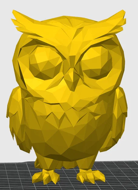 Mô hình chú cú mèo nghệ thuật Low Poly in 3D độc đáo - Image 1