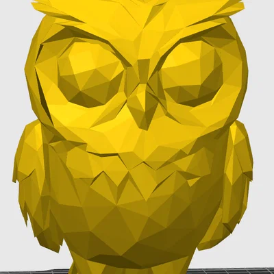 Mô hình chú cú mèo nghệ thuật Low Poly in 3D độc đáo
