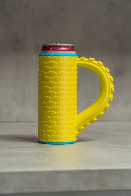 Ống bọc lon vảy cá tay cầm xúc tu (Tentacle Fish Scaled Can Cozie) - Image 4