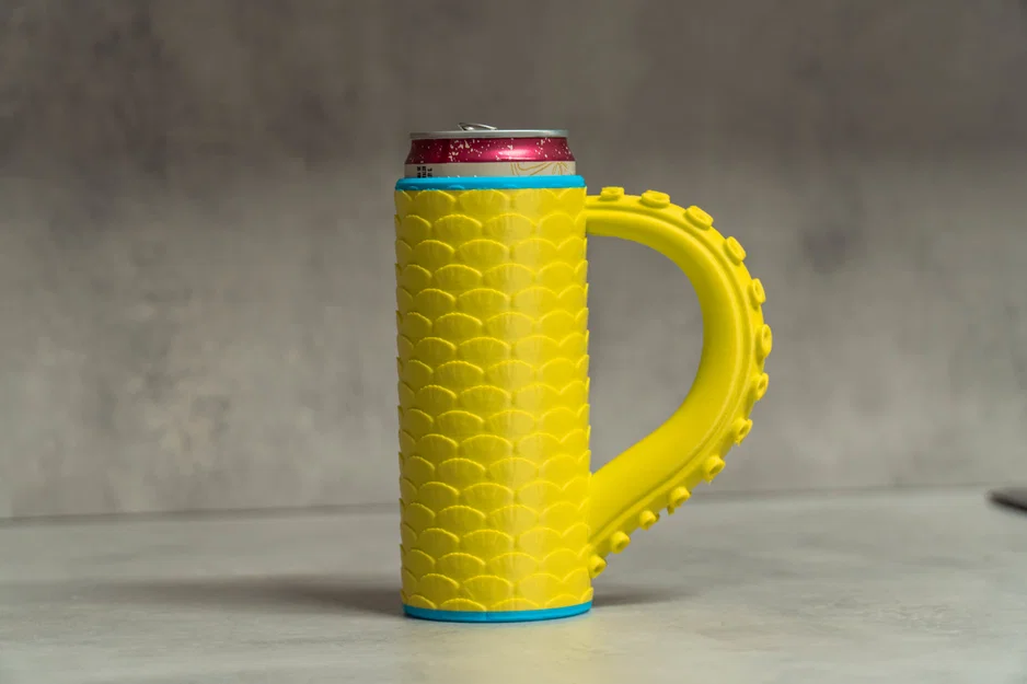Ống bọc lon vảy cá tay cầm xúc tu (Tentacle Fish Scaled Can Cozie) - Image 5