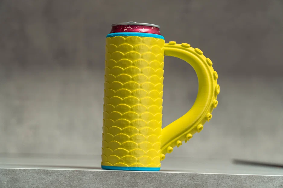 Ống bọc lon vảy cá tay cầm xúc tu (Tentacle Fish Scaled Can Cozie) - Image 7