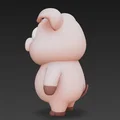 Mô hình 3D chú heo mắt to dễ thương (Funny Pig with big eyes) - Thumbnail 2