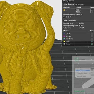 Mô hình 3D chú heo mắt to dễ thương (Funny Pig with big eyes)