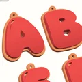 Móc khóa chữ ABCD STL/3MF – Letters Keyring, Hanging Charm Tag, Alphabet keyring - Thumbnail 4