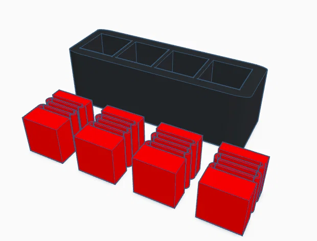 Bộ nút bấm 4 phân đoạn (Four Segment Button) tự in 3D thú vị - Image 1