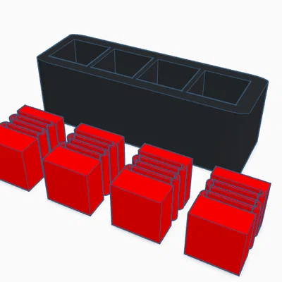 Bộ nút bấm 4 phân đoạn (Four Segment Button) tự in 3D thú vị