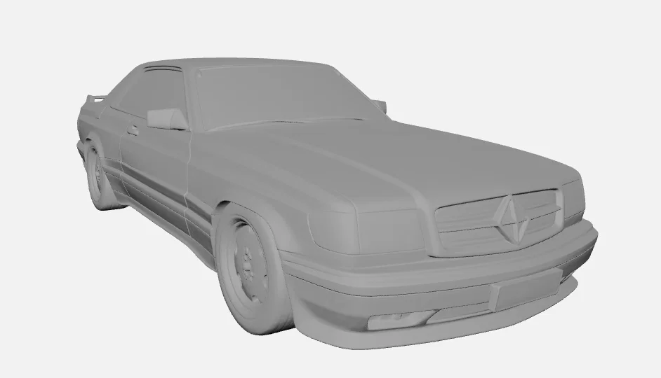 Mercedes-Benz 560 SEC AMG Widebody – Mô hình 3D coupe Đức kinh điển - Image 2