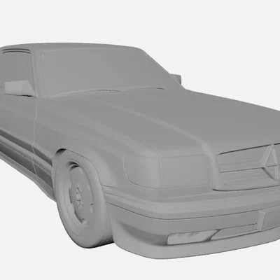 Mercedes-Benz 560 SEC AMG Widebody – Mô hình 3D coupe Đức kinh điển
