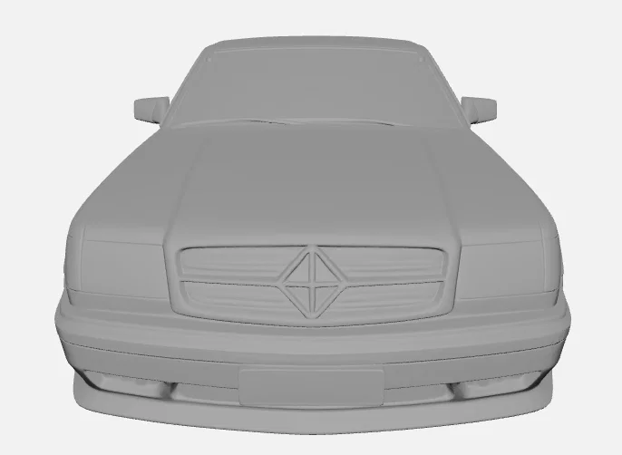 Mercedes-Benz 560 SEC AMG Widebody – Mô hình 3D coupe Đức kinh điển - Image 3