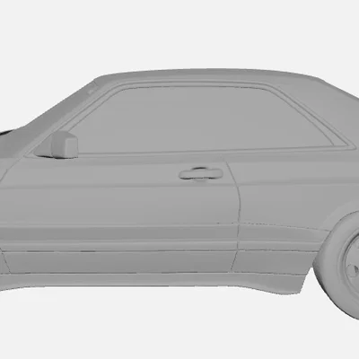 Mercedes-Benz 560 SEC AMG Widebody – Mô hình 3D coupe Đức kinh điển