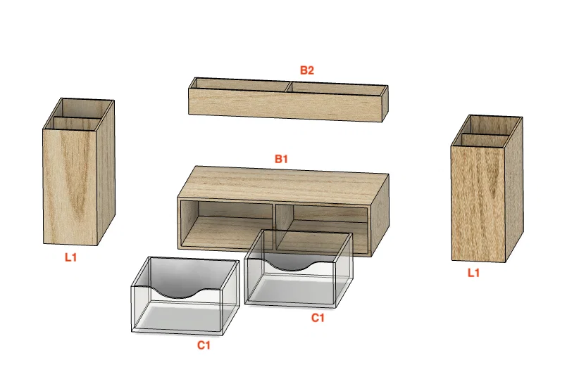 Khay Đựng Đồ Đa Năng ORGANIZZATORE GT611 Tự Lắp Ráp - Image 3