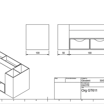 Khay Đựng Đồ Đa Năng ORGANIZZATORE GT611 Tự Lắp Ráp