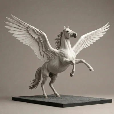 Mô hình 3D Pegasus - Tượng Ngựa Có Cánh Thần Thoại Tuyệt Đẹp