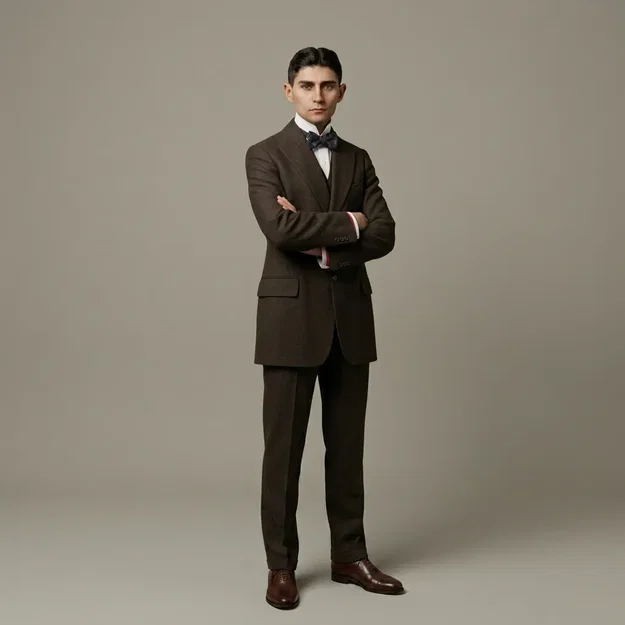 Mô hình 3D nhân vật văn học Franz Kafka - Tượng để bàn nghệ thuật - Image 1