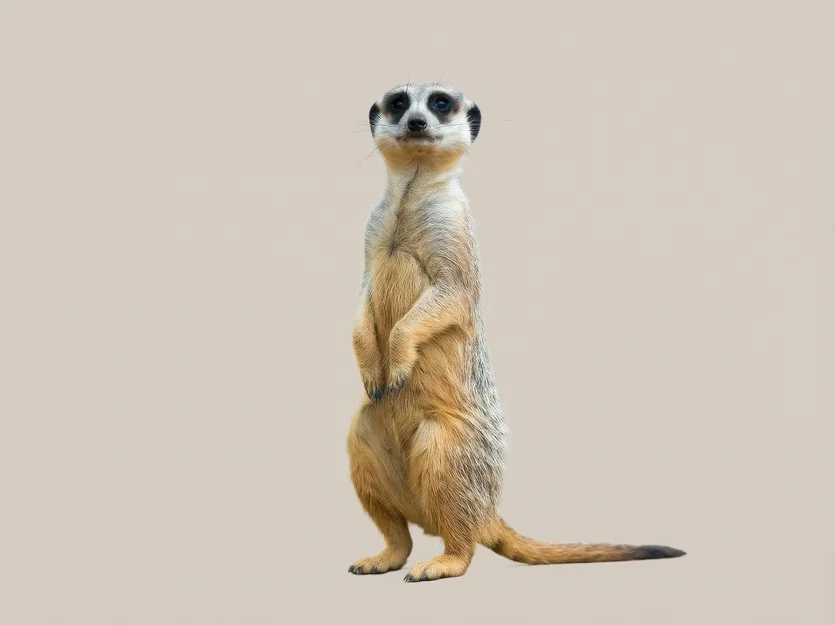 Mô hình 3D chú chồn Meerkat dễ thương trang trí bàn làm việc - Image 1