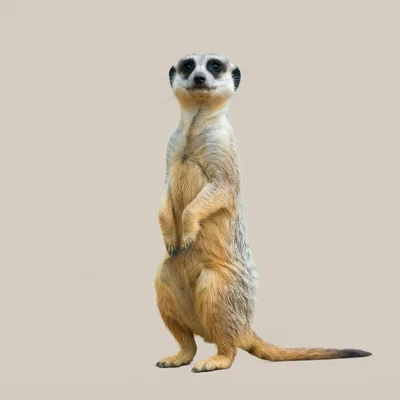Mô hình 3D chú chồn Meerkat dễ thương trang trí bàn làm việc